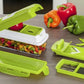 Multifunctional 12 in 1 nicer dicer chopper and drain basket