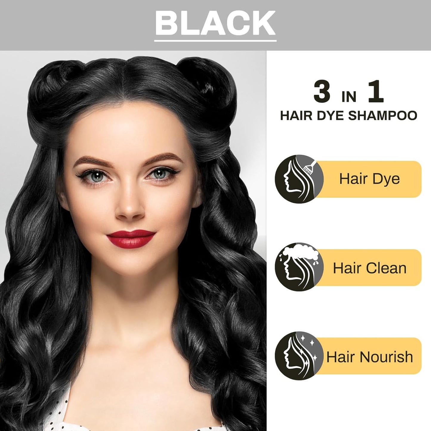 Black Herbal Hair Dye Shampoo