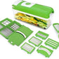 Multifunctional 12 in 1 nicer dicer chopper and drain basket