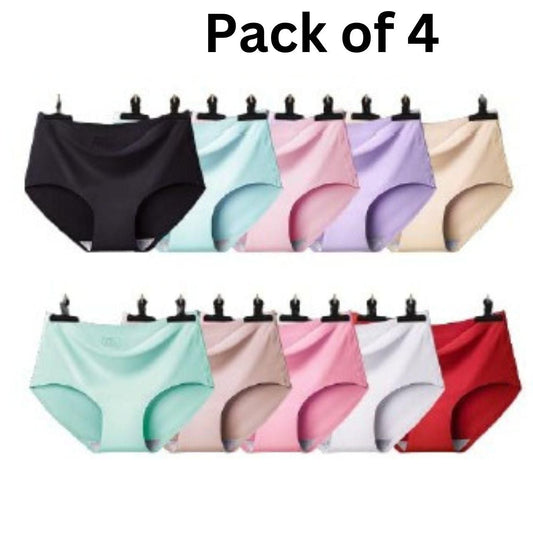 Women's Seamless Underwear (Multicolor) (Pack of 4)