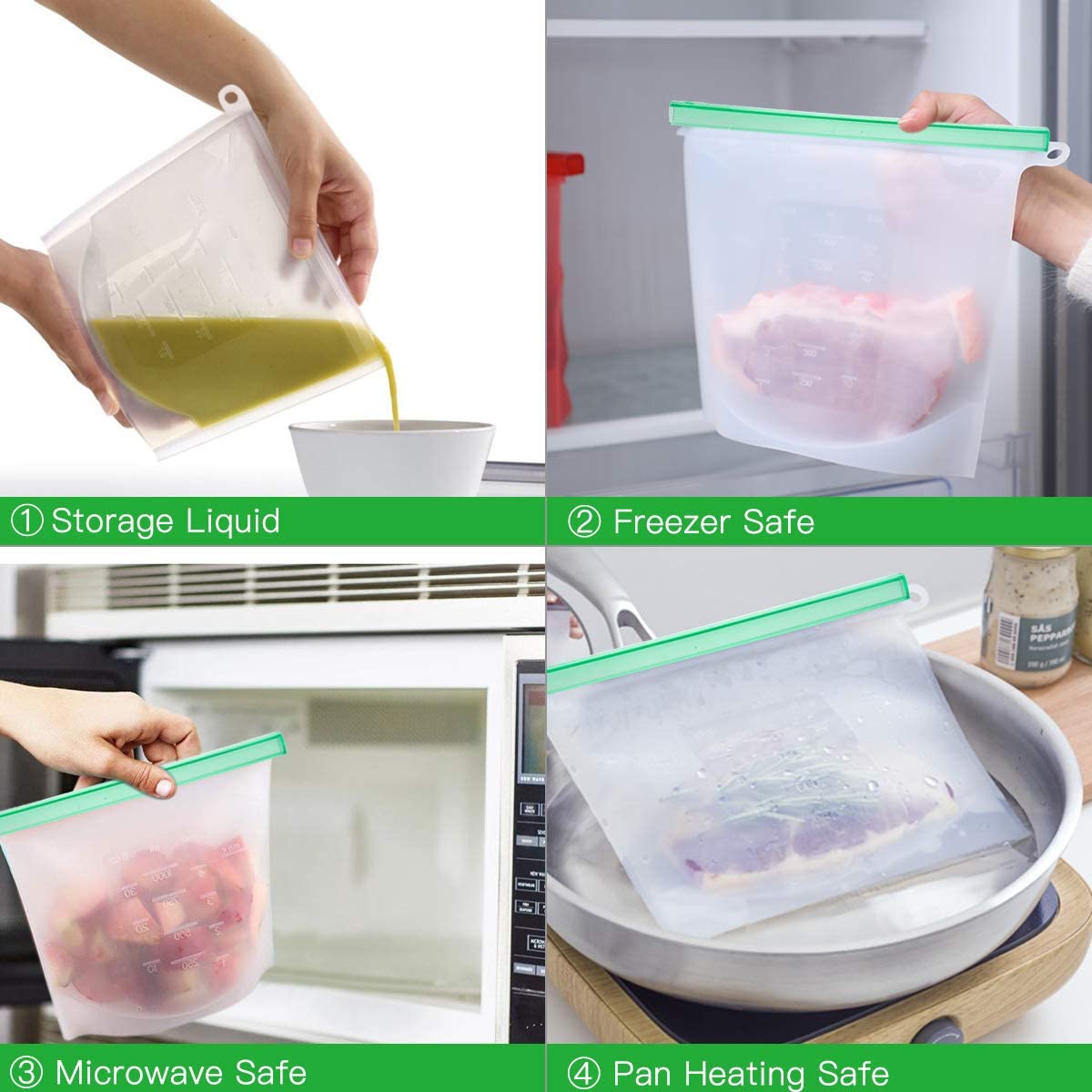 Ziplock Storage (Pack of 4)